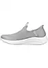 Skechers Ladies Grey Slip-ins Ultra Flex 3.0 Smooth Step Trainers