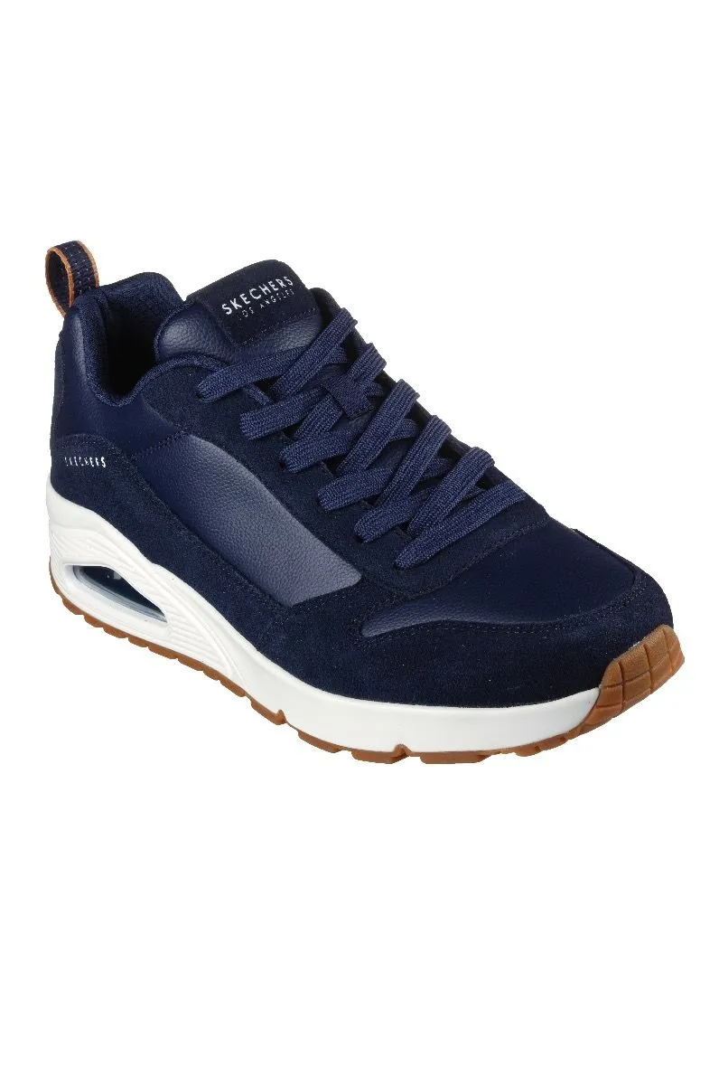 Skechers Uno Stacre Trainers Navy Leather