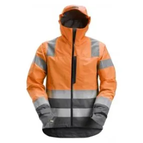 Snickers 1330 AllroundWork, High-Vis Waterproof Shell Jacket, Class 3