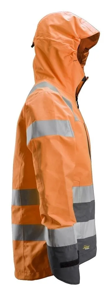 Snickers 1330 AllroundWork, High-Vis Waterproof Shell Jacket, Class 3