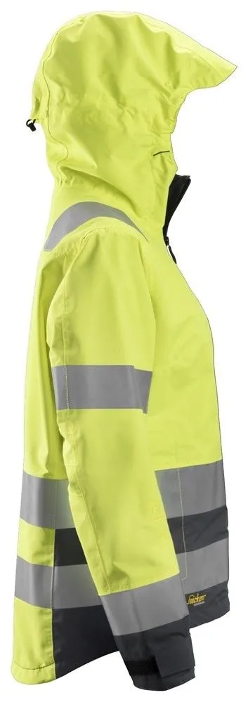 Snickers 1347 AllroundWork, Women's High-Vis Waterproof Shell Jacket, Class 2&