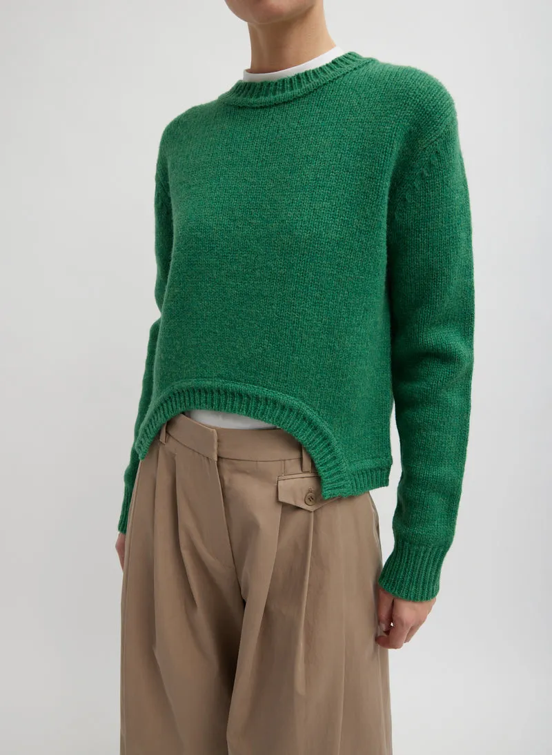 Soft Lambswool Shrunken Crewneck Pullover