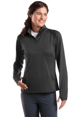 Sport-Tek - Ladies Sport-Wick Stretch 1-2-Zip Pullover. LST850