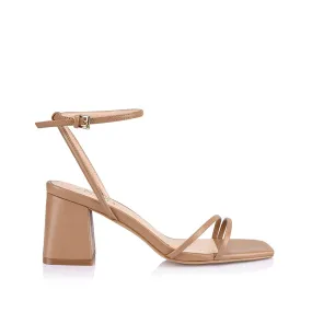 Stevie Block Heel Sandals - Dark Camel