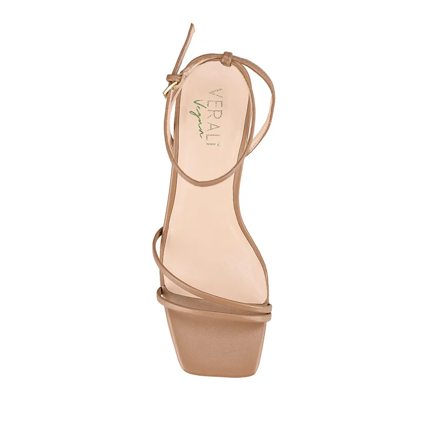 Stevie Block Heel Sandals - Dark Camel