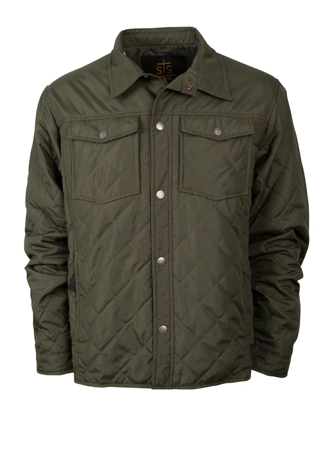 STS Ranchwear Mens Cassidy Olive 100% Polyester Softshell Jacket