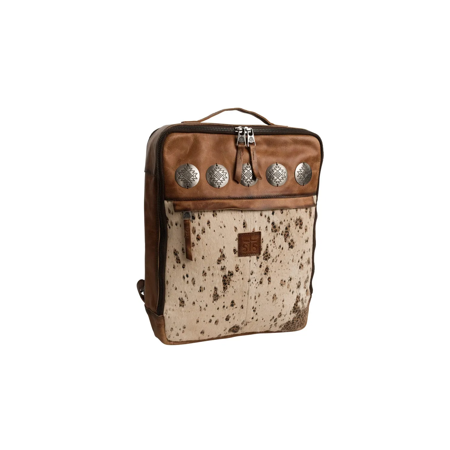 STS Ranchwear Womens Serengeti Lennon Cream/Leopard Cowhide Backpack