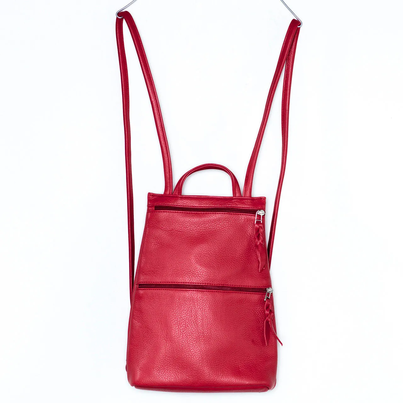 SVEN Style No. 326 Slim Backpack red leather