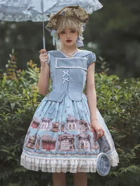 Sweet Lolita Dress Short Sleeves Dress ROCOCO Style Lolita Dress