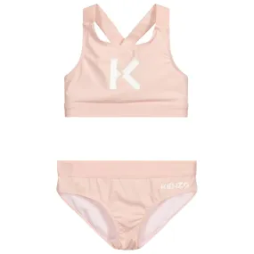 Teen Girls Pink Logo Bikini 