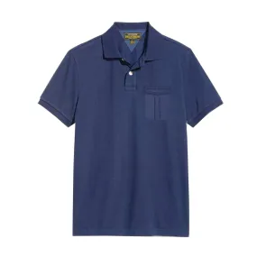 Terrain Navy Blue Men Polo