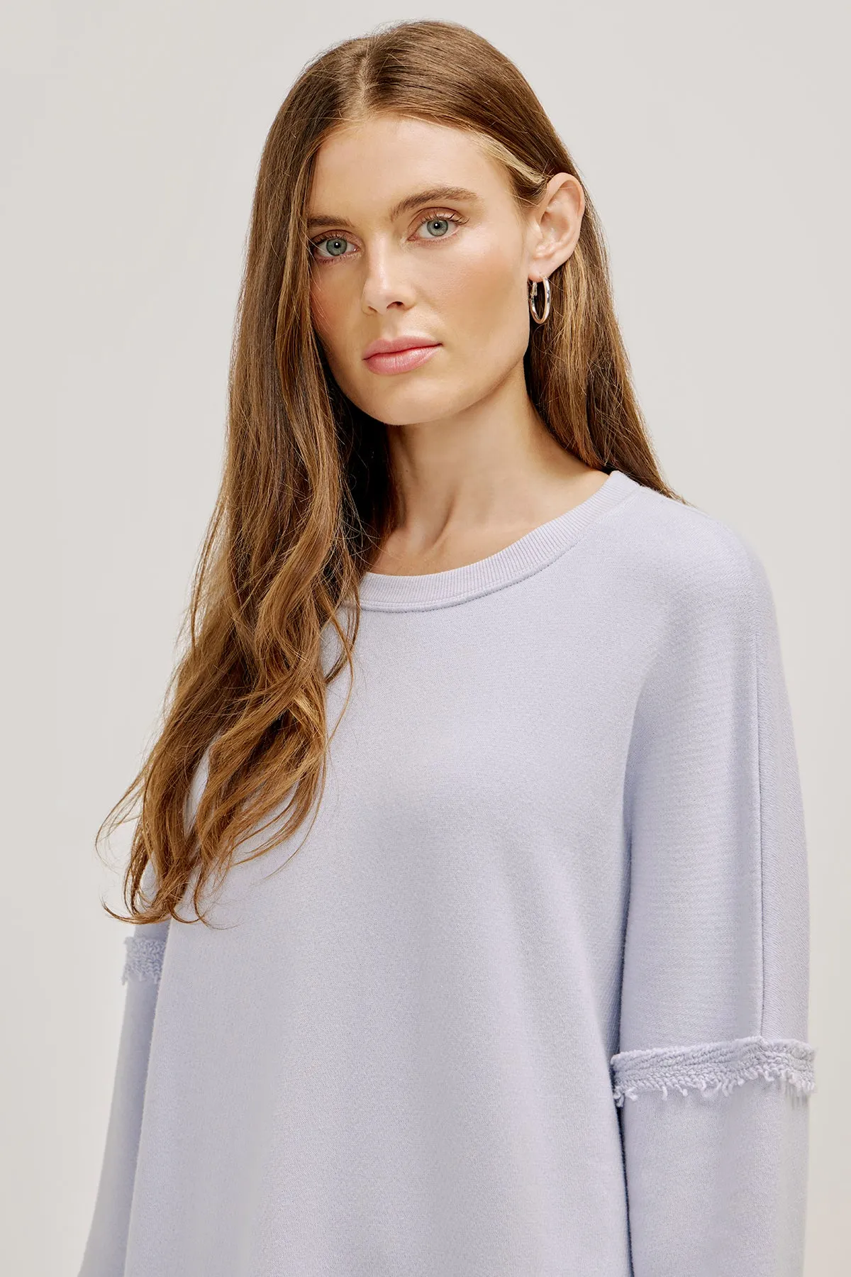 Terry Slouch Slit Pullover