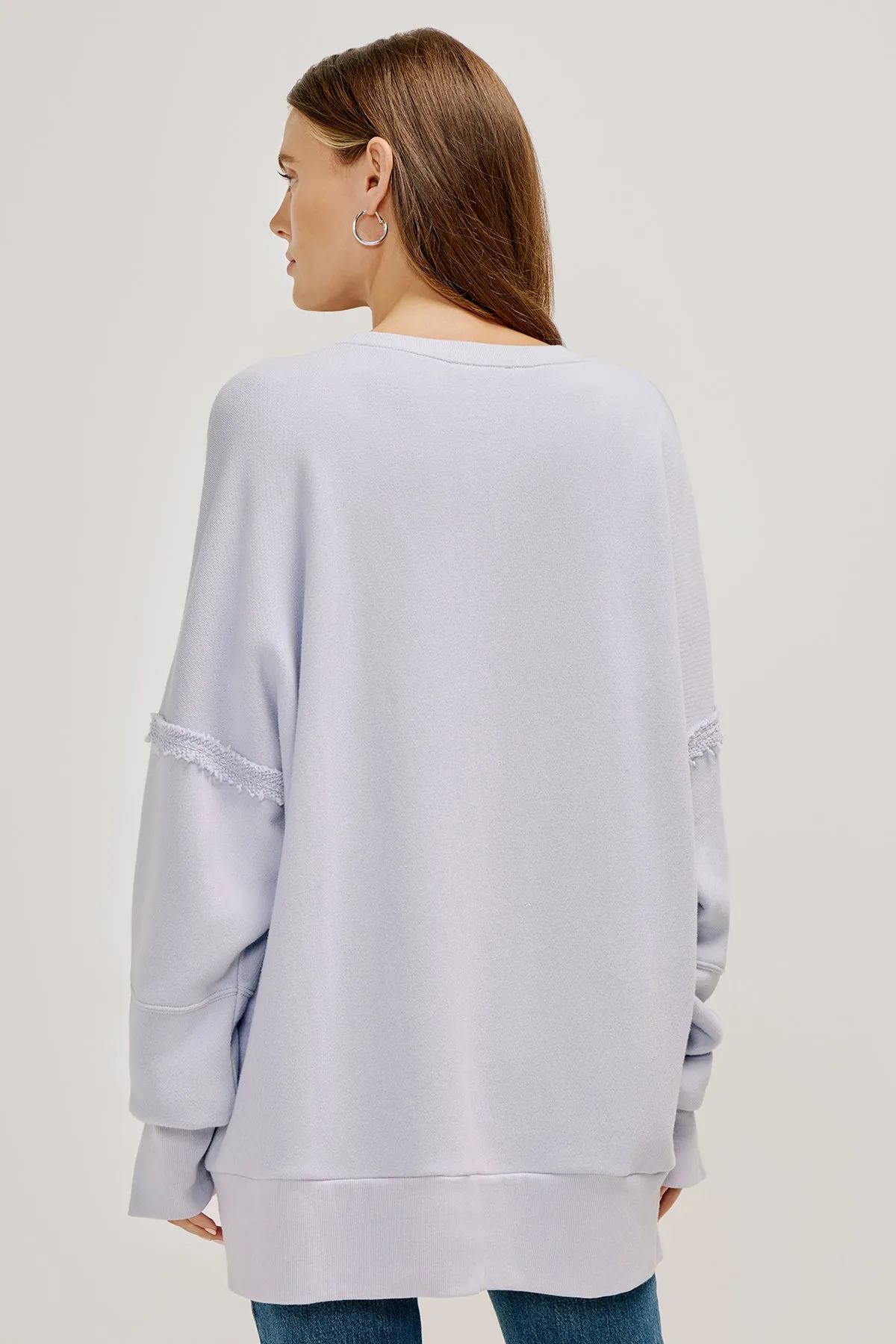 Terry Slouch Slit Pullover