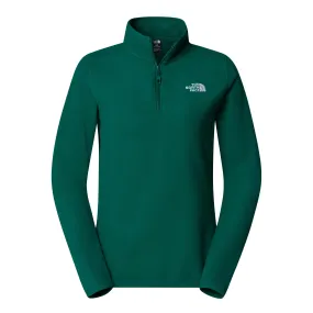 The North Face Women's 100 Glacier 1/4 Zip Fleece - Green | Tiso