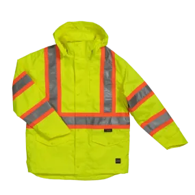 Tough Duck C3 Hi-Vis Waterproof Snap-Front Safety Rain Jacket