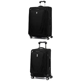 Travelpro Luggage Crew 11 29 Expandable Spinner Suitcase W/ Suiter + 21 Carry-On Spinner (Black)