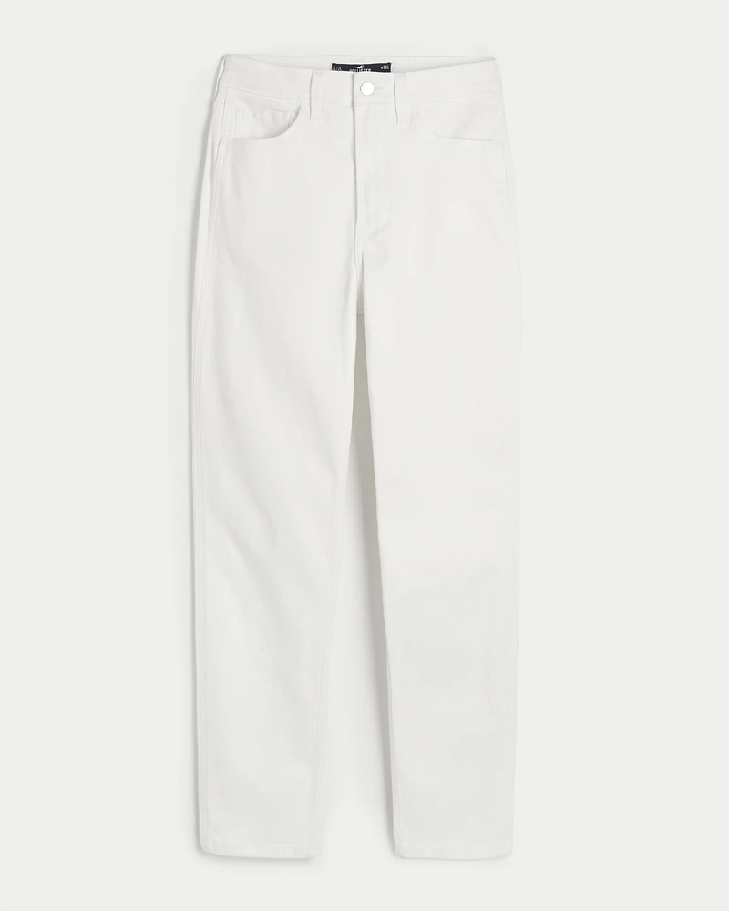 Ultra High-Rise White Mom Jeans