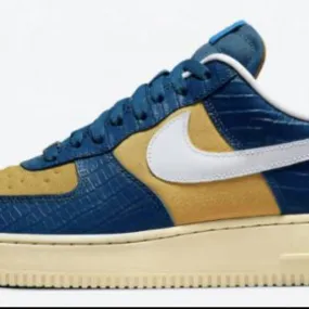 Undefeated x Nike Air Force 1 5 On It Gold Blue