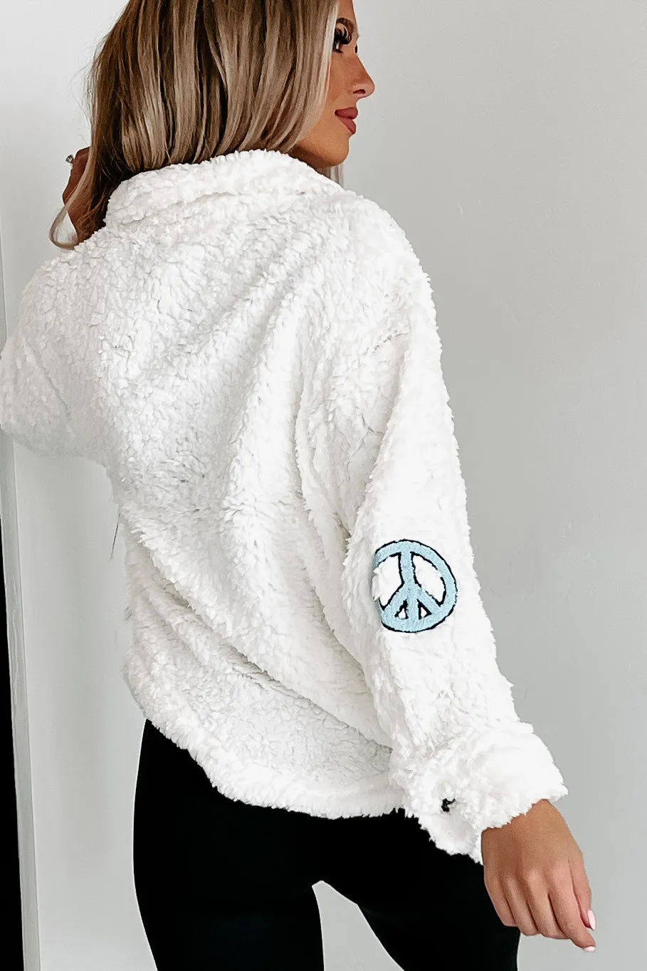 Understated Style Sherpa Jacket (Ivory Combo)