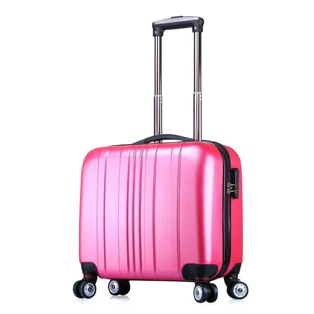 Unisex Abs Spinner Carry On Small Suitcase Business Scrubed Travel Small Luggage 16 Inch Carry-On