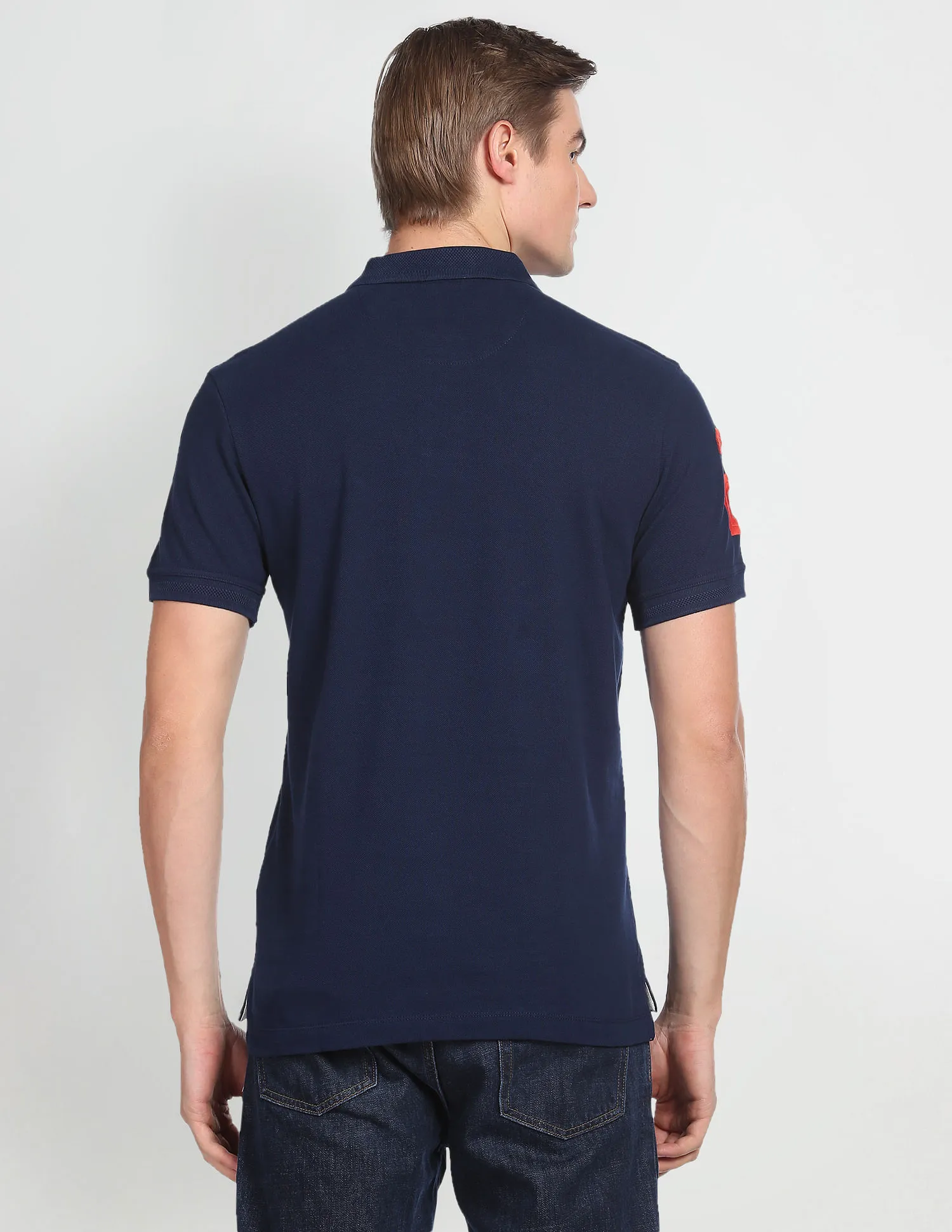 U.S. Polo Assn. Denim Co. Brand Embroidered Cotton Polo Shirt