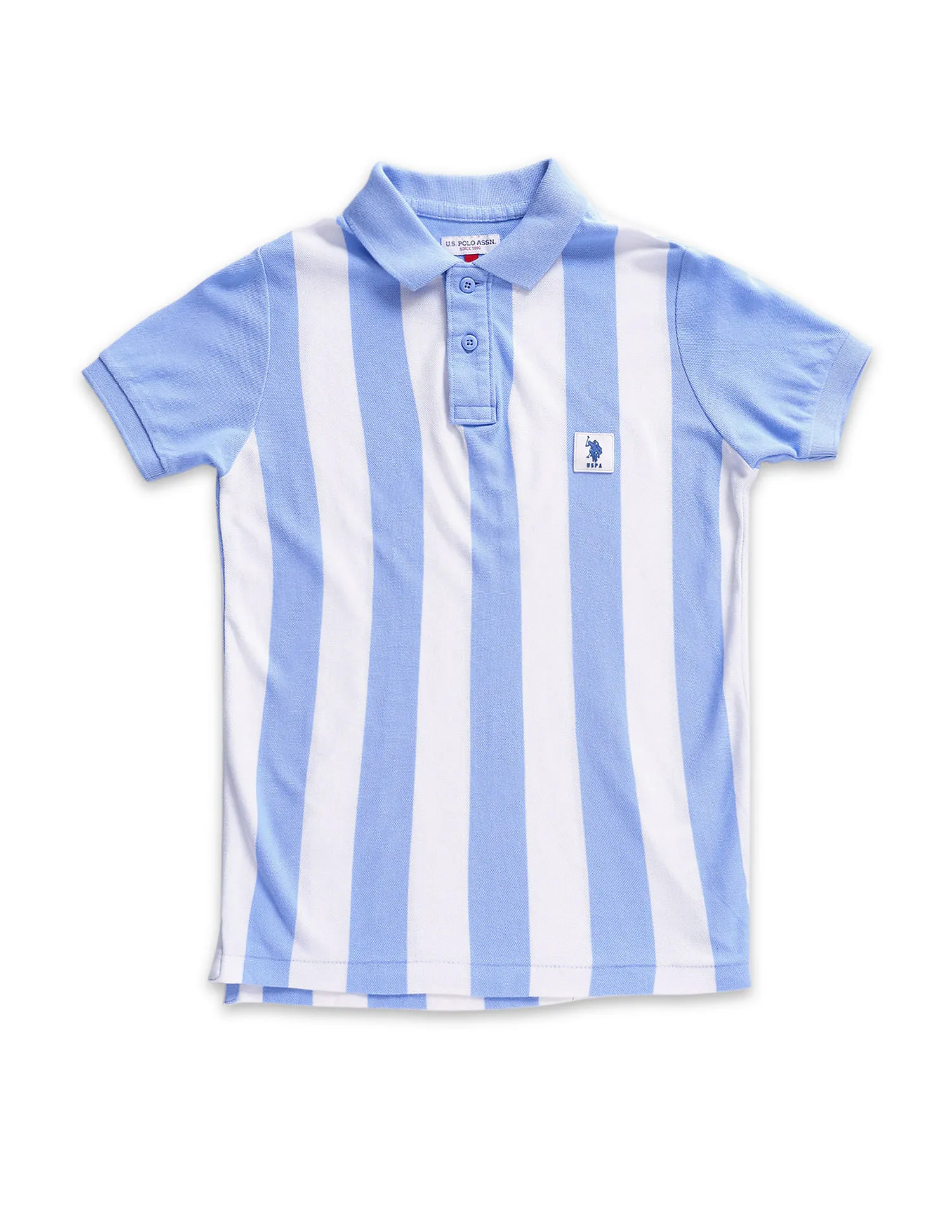 U.S. Polo Assn. Kids Cotton Vertical Striped Polo Shirt