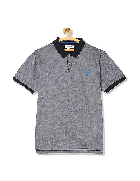 U.S. Polo Assn. Regular Fit Patterned Knit Polo Shirt