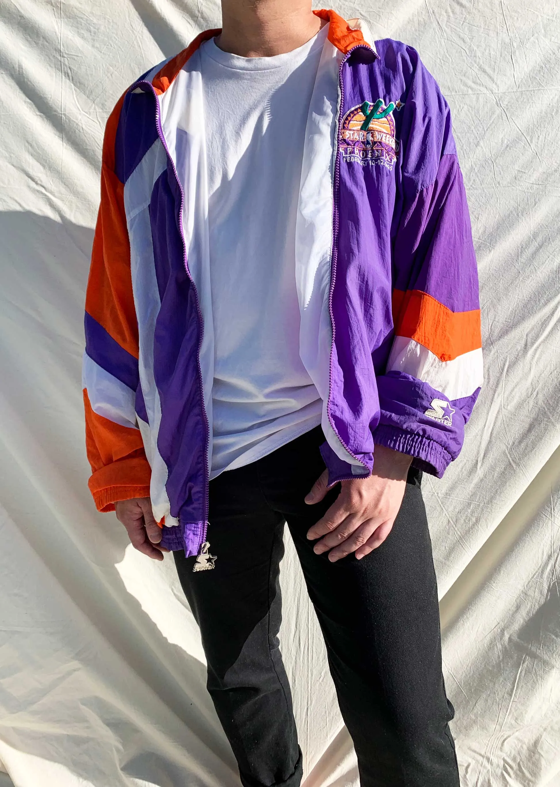 Vintage Starter NBA '95 Phoenix All Star Weekend Jacket Purple/Orange (XXL)