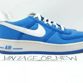 VTG 2003 Nike Air Force 1 Low Canvas University Blue Whi...