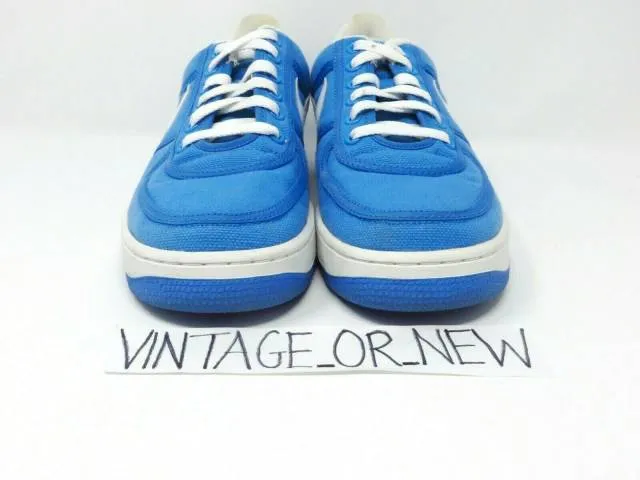 VTG 2003 Nike Air Force 1 Low Canvas University Blue Whi...