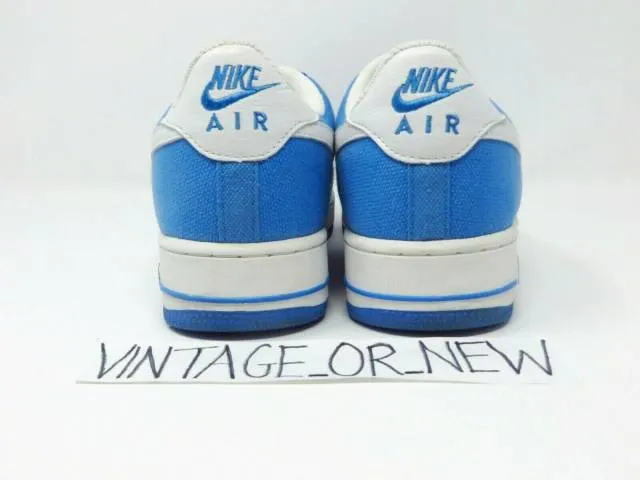 VTG 2003 Nike Air Force 1 Low Canvas University Blue Whi...