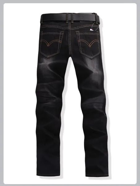 Washed out Slim Fit Denim Jeans for Men - Black