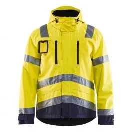 Waterproof High Vis Jacket 4837 High Vis Geel/Marineblauw - Blåkläde