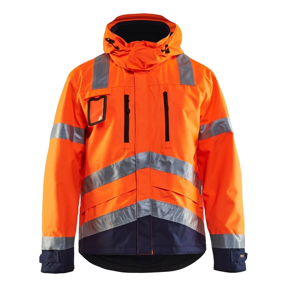 Waterproof High Vis Jacket 4837 High Vis Geel/Marineblauw - Blåkläde