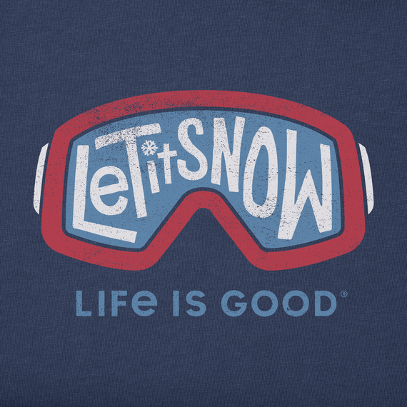 Women's Let It Snow Goggles Long Sleeve Crusher Vee