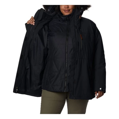 Women's Columbia Plus Size Payton Pass Interchange Waterproof Hooded 3-in-1 Jacket