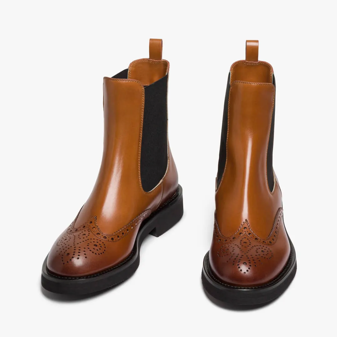 Women's leather chelsea boot