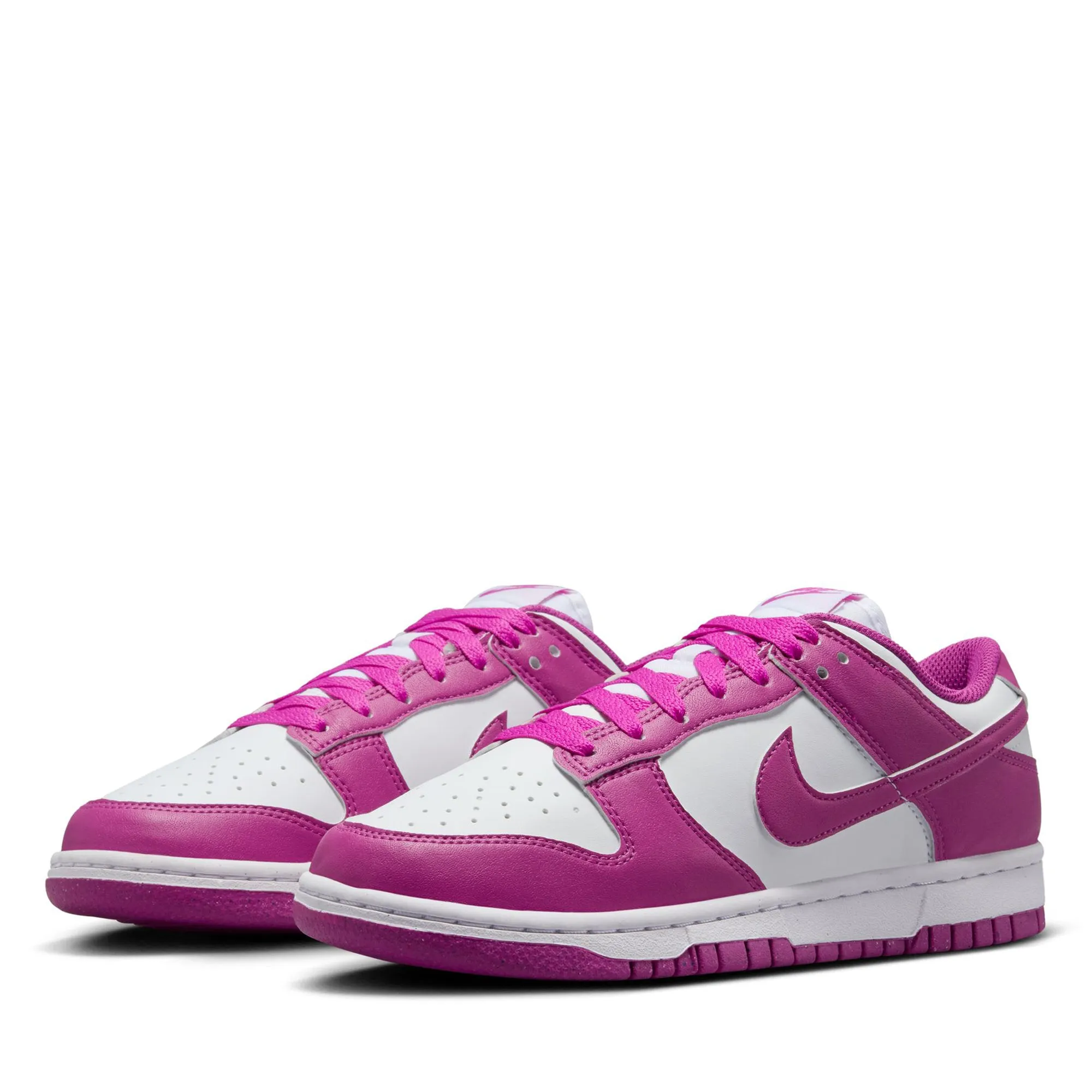 Women's Nike Dunk Low - White/Hot Fuchsia