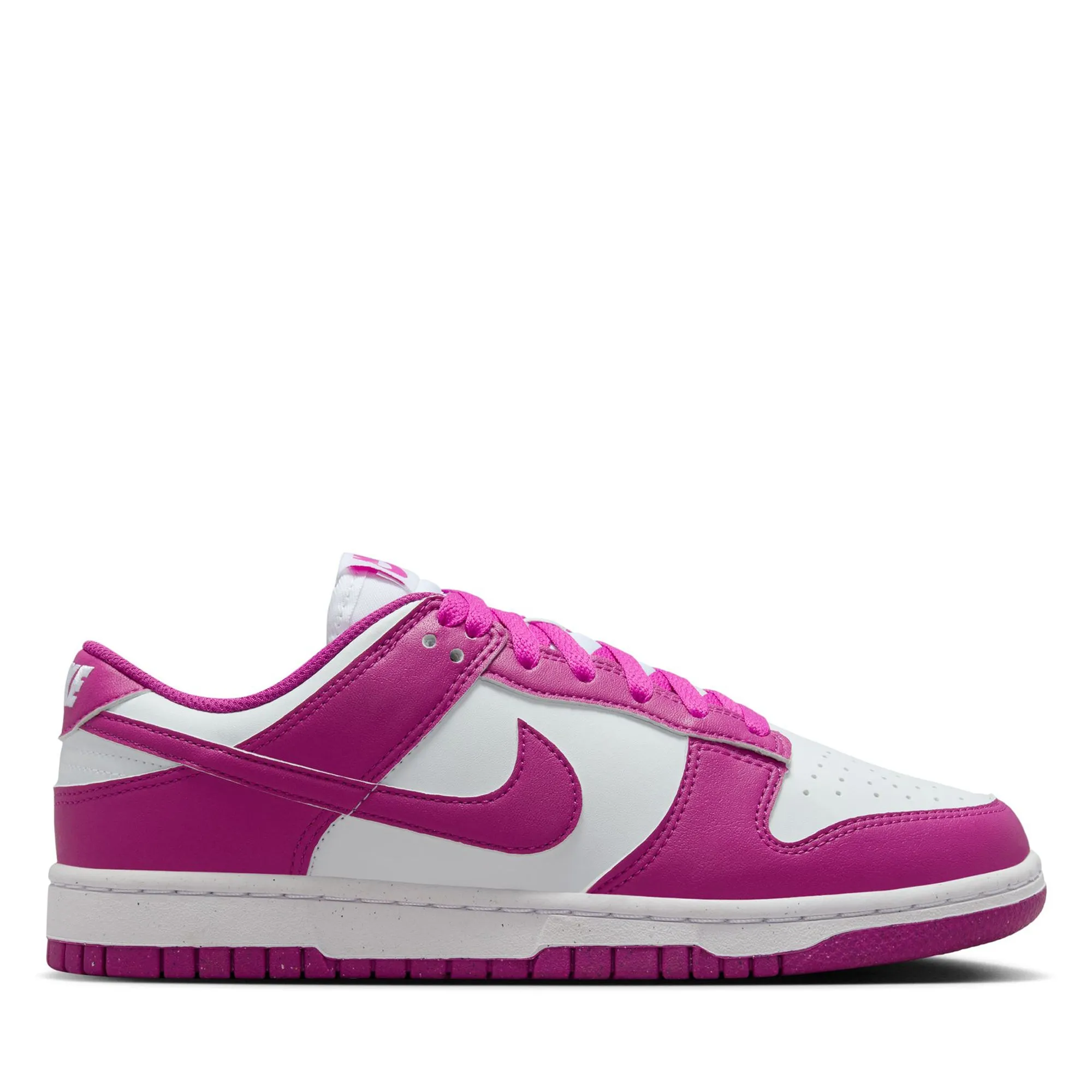 Women's Nike Dunk Low - White/Hot Fuchsia