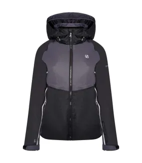 Womens/ladies radiate ii waterproof ski jacket black/ebony grey Regatta