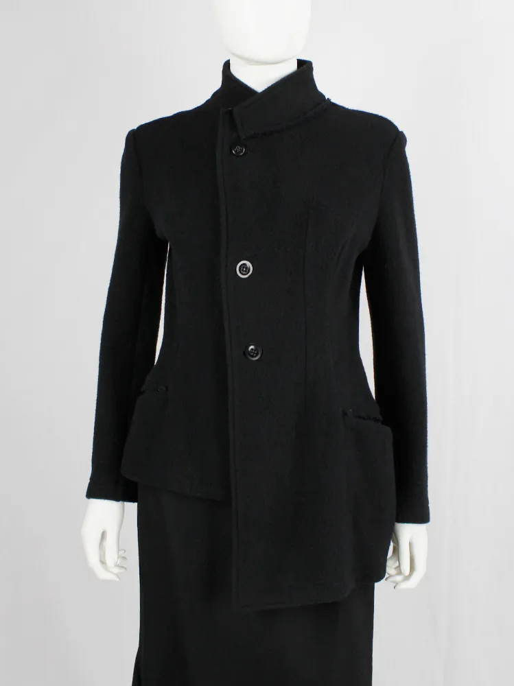 Y’s Yohji Yamamoto black wool tailored jacket in two different lengths