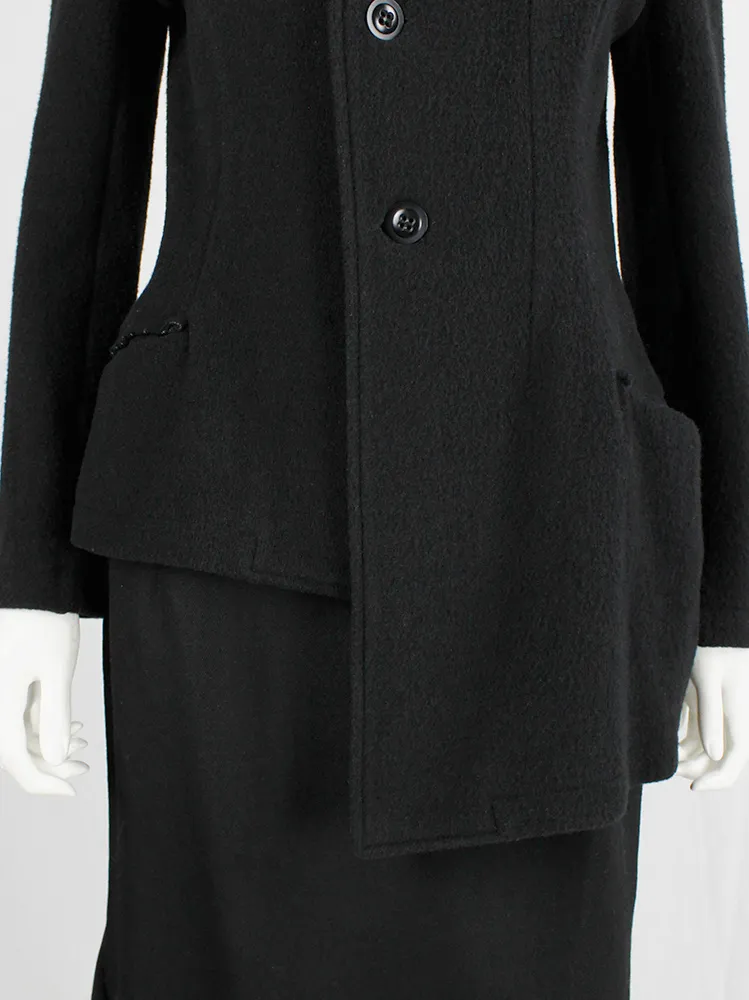 Y’s Yohji Yamamoto black wool tailored jacket in two different lengths