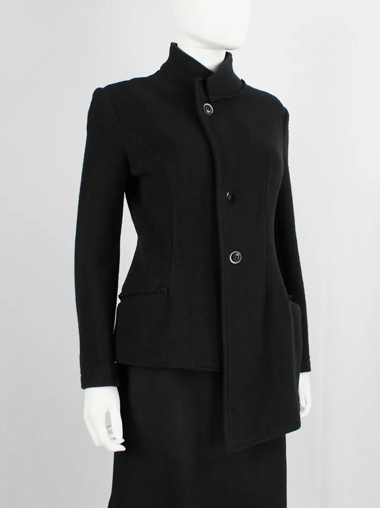 Y’s Yohji Yamamoto black wool tailored jacket in two different lengths