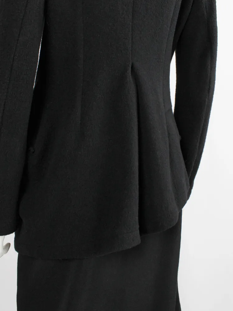 Y’s Yohji Yamamoto black wool tailored jacket in two different lengths