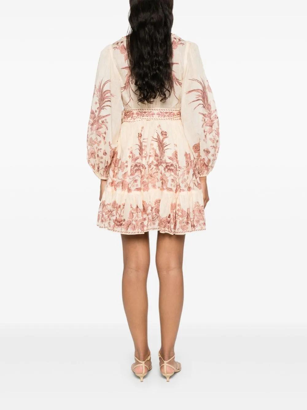 ZIMMERMANN    Zimmermann Floral Print Wrap Mini Dress